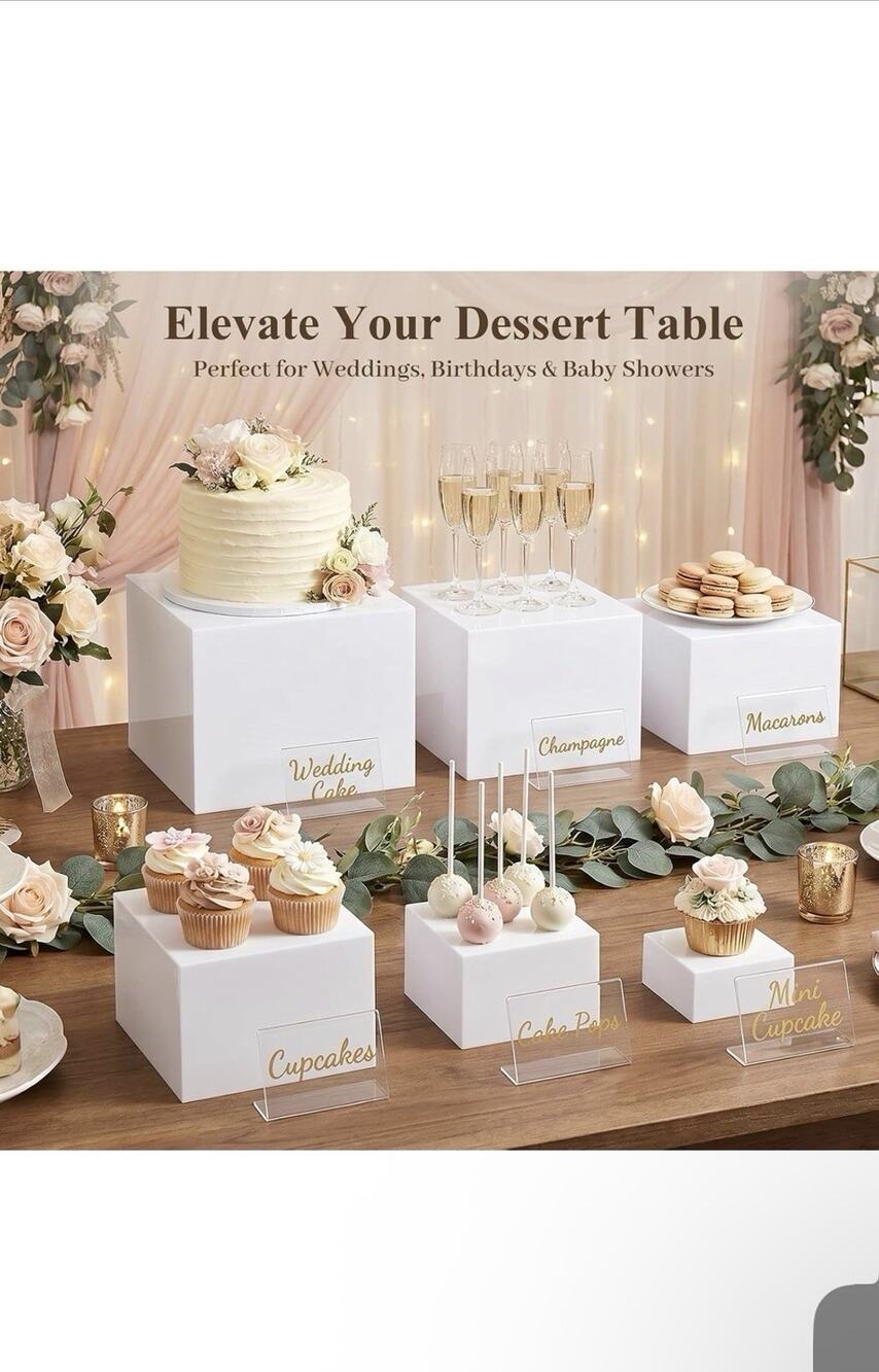 Lovelle Countertop Display Boxes White 6 Pack